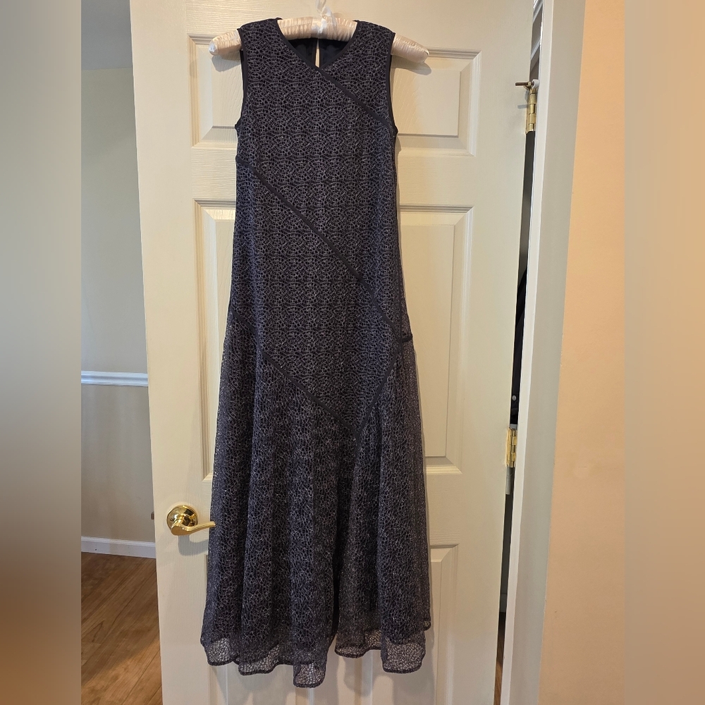 Lafeyette 148 Rubina Elegant Navy Sleeveless Dress, Never Worn.